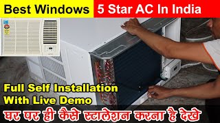 How To Install 15 ton window AC voltas window ac installation best ac 15 ton 5 star in India [upl. by Ecinrahs]