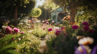 Blooming Haven Sunny Garden Ambience [upl. by Ialocin]