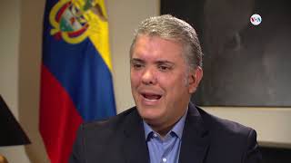 ENTREVISTA  Duque no descarta acoger tropas de EEUU ante crisis venezolana [upl. by Arbed]