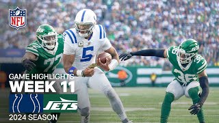 Indianapolis Colts vs New York Jets  2024 Week 11 Game Highlights [upl. by Lenni]