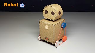 How to make cardboard robot 🤖 from one gear motor [upl. by Zobe]