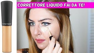 Altro che Mac😤 CORRETTORE liquido fai da te naturale super COPRENTE❤️ DIY concealer [upl. by Hahnert760]