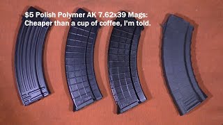 5 Polish Polymer AK 762x39 Mags Cheaper than a cup of coffee Im told [upl. by Light]