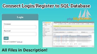 How to Connect Login Page with SQL Database in php  phpmyadmin [upl. by Rebmat]