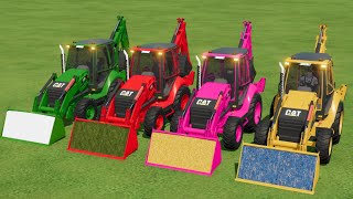 COLORS OF LOADER  TRANSPORTING JCB LOADER IN FS22  FARMING SIMULATOR 22 [upl. by Assenahs]