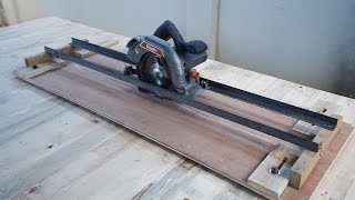 Making A Simple DIY Circular Saw Guide Rail  Best Circular Saw Ideas [upl. by Hogg]