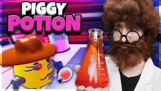 MAKING THE PIGGY POTION IRL Mr Ps Potion  Roblox Piggy [upl. by Ainatnas]