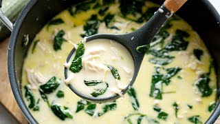 Chicken Florentine Soup Recipe Keto amp LowCarb [upl. by Warila]