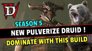 The Best Diablo 4 Pulverize Build season 5 Druid Perfected End Game Guide [upl. by Rhodie]