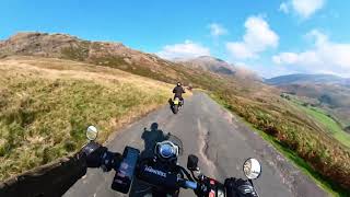 Hardknott amp Wrynose Pass Triumph Scrambler 1200s [upl. by Annaeel171]