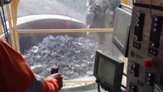 Terex RH340 Cat 6060 loading a Cat 793 incab view 1 Telfer Gold Mine [upl. by Noni]