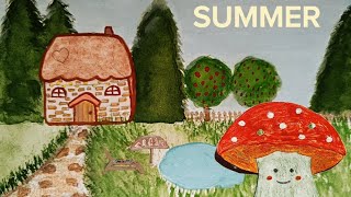 Learn about Summer in English for kids and English language learnerssummer months and weather [upl. by Koressa]