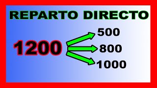 ✅👉 Reparto Proporcional ✅ Problemas de Reparto Proporcional [upl. by Girardi]