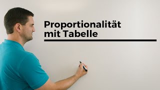 Proportionalität mit Tabelle Zuordnungen Beispiel  Mathe by Daniel Jung [upl. by Narahs]