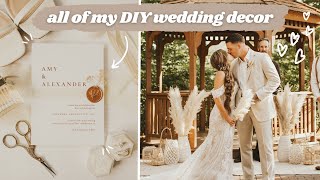 EVERYTHING I DIYED FOR MY WEDDING 💍  Cricut Wedding Projects  DIY Wedding Decor Ideas [upl. by Ceciley]