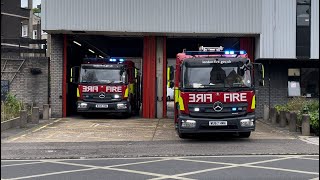 HILO’sA431 A432 Kentish Town Fire Station double turnout [upl. by Aynor]