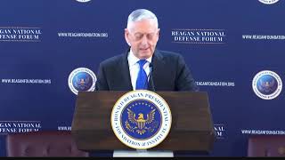 Defense Secretary Mattis  Remarks on National Defense Strategy  Reagan Defense Forum Dec 1 2018 [upl. by Bruckner]