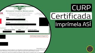 CURP certificada 2023 ¿qué es y cómo obtenerla [upl. by Eillen251]