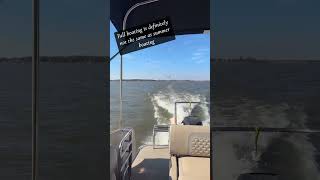 2023 Crest Tritoon wake relaxation pontoon cold fall november winter boating boatlife sub [upl. by Jill]