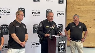 Mooresville Police Department press conference [upl. by Ecirtahs]