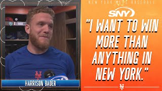 New Mets CF Harrison Bader on playing in NY again being healthy reuniting with Pete Alonso  SNY [upl. by Hinkle]