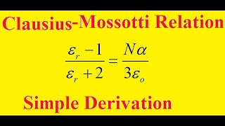 ClausiusMossotti RelationDielectricsApplied PhysicsNotes [upl. by Dorcy]