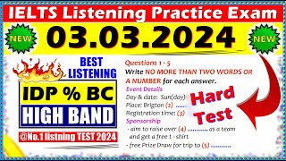 IELTS LISTENING PRACTICE TEST 2024 WITH ANSWERS  03032024 [upl. by Dilahk]