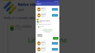 AdManager Recycler Native Ad View Demo [upl. by Amaras9]