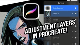 How to create ADJUSTMENT LAYERS in Procreate 🎨 [upl. by Bridget]