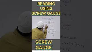 Reading Using Screw Gauge shorts [upl. by Aikam]