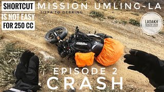 Husqvarna ladakh me shortcut lete hue crash ho gai mission umlingla Husqvarna svartpilen [upl. by Shu]