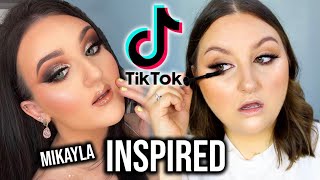 TIK TOK INSPIRED ME FULL FACE GLAM INSPIRED BY MIKAYLA NOGUEIRA [upl. by Kristo907]