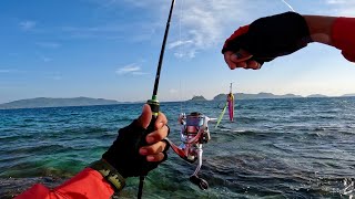 WALAUPUN BADAI IKAN DI PULAU INI MASIH RAKUS TERLIHAT JELAS SAAT NYAMBAR UMPAN MANCING PINGGIRAN [upl. by Ennoryt]