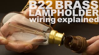 How to wire a 220240V Bayonet B22 lamp holder [upl. by Koralie]