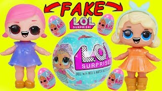 LOL Surprise Dolls Dress Up Fake Vs Real Surprises [upl. by Eikcid]