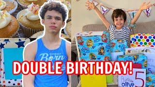 JUDE AND OLLIE DOUBLE BIRTHDAY CELEBRATION AND PRESENT OPENING🥳 LockdownStyle [upl. by Stanleigh]