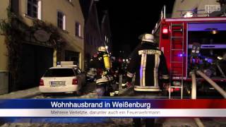 12122012 Wohnhausbrand sowie Lagerhallenbrand in Mittelfranken [upl. by Koziel956]