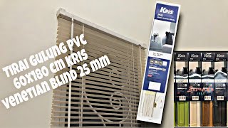 Review amp TipsCara Mudah Memasang Tirai PVC 60x180 cm Kris Venetian Blind 25mm [upl. by Nelg267]