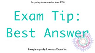 Exam Tips Best Answer  ASWB NCE NCMHCE MFT Exam Prep and Review [upl. by Nolram]