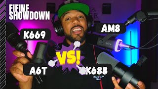 Microphone Mayhem Fifine AM8 vs A6T vs K688 vs K669 Pro  EPIC Showdown [upl. by Enohs]