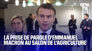 La prise de parole dEmmanuel Macron au Salon de lagriculture en intégralité [upl. by Ann-Marie54]