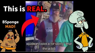 Squidwards voice actor says quotwhat the skibidiquot [upl. by Anawit]