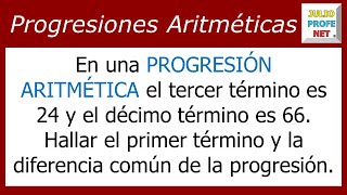 PROGRESIONES ARITMÉTICAS  Ejercicio 3 [upl. by Elfont]