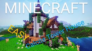 Easy Lets BuildCalcite Tower House minecraftFull audio tutorial [upl. by Aicnerolf]