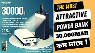 Power bank । পাওয়ার ব্যাংক । RPP10 । Remax Power Bank Outdoor With LED Light 30000 mAh [upl. by Ynnij287]