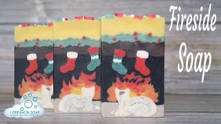 Cold process soap making tutorial Christmas Soap Landscape soap Cold process soap embeds [upl. by Quintilla]