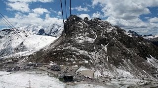 Marmolada as seen from Sass Pordoi cable car  Trentino Dolomites Italy [upl. by Ellenahc]