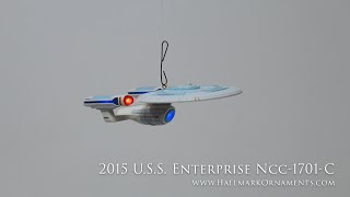 2015 USS Enterprise NCC1701C Hallmark Ornament [upl. by Elpmid]