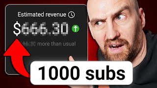 How Much YouTube ACTUALLY Pays You for 1000 Subscribers [upl. by Anaibib]