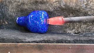 making a hand blown glass perfume bottle [upl. by Ninel258]